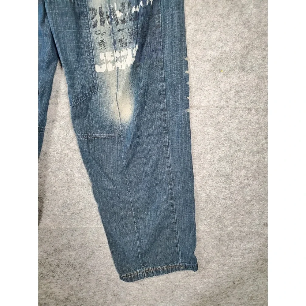 Vintage FUBU Jeans Mens Size 32x34 Blue Denim Skater Y2K Baggy Streetwear